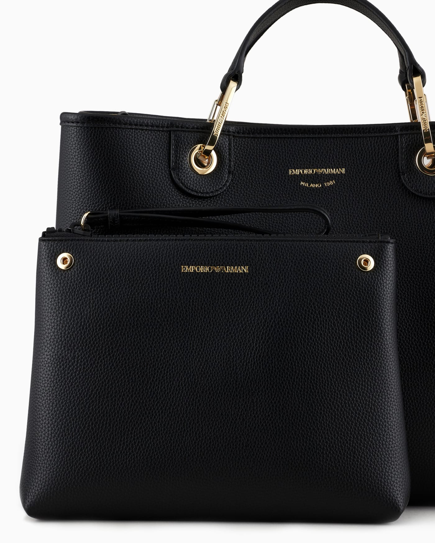 Tote bag with pouch and strap for woman