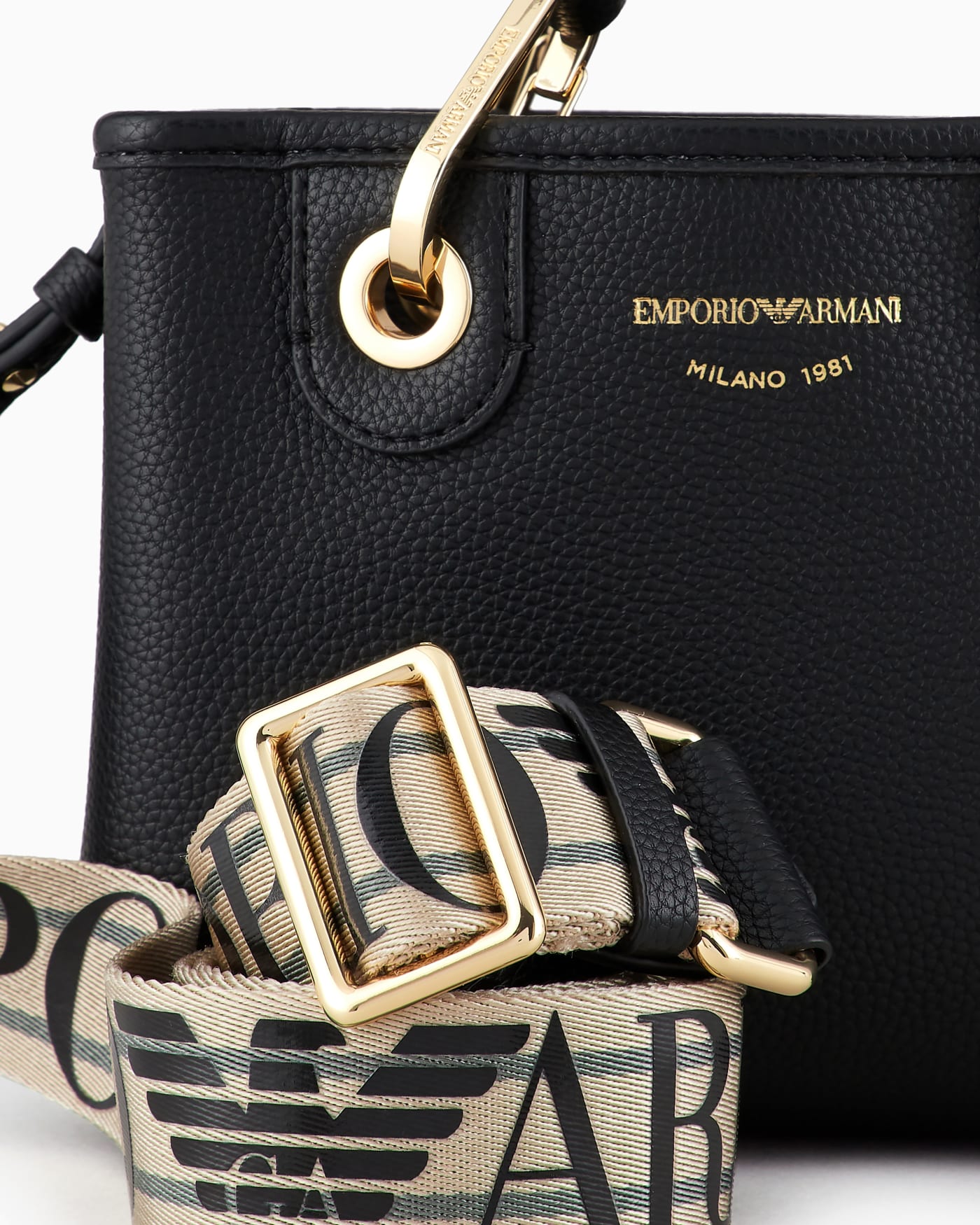 Mini tote bag with removable strap woman
