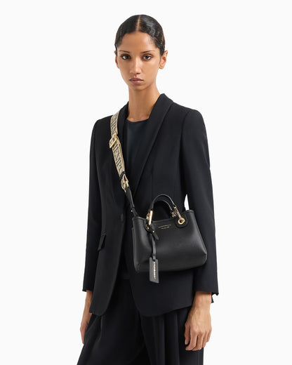 Mini tote bag with removable strap woman