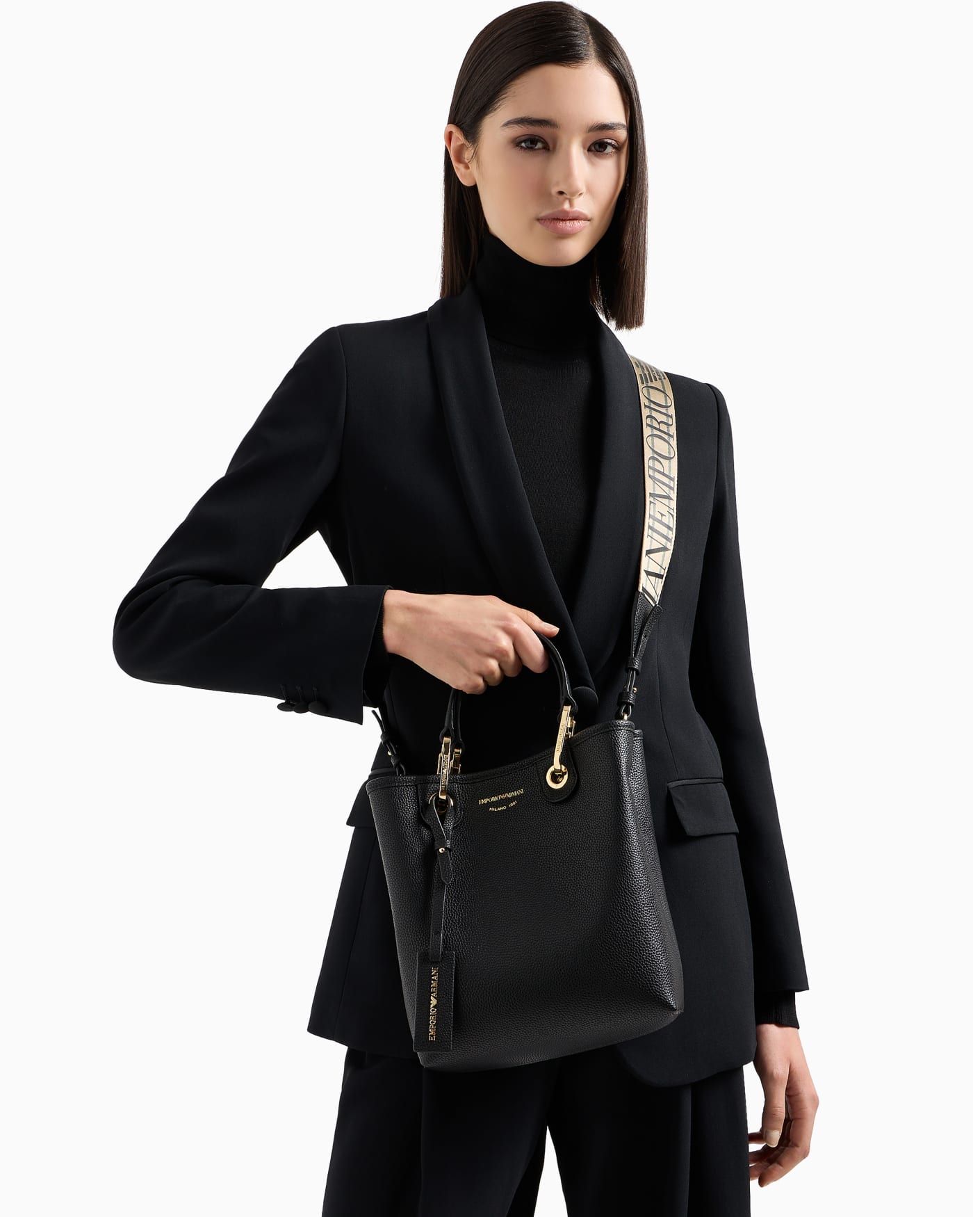 Deer-print MyEA vertical shopper bag