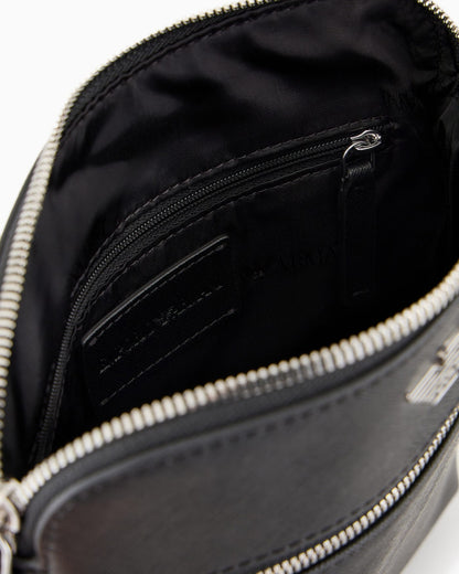 Ultra-flat saffiano shoulder bag man