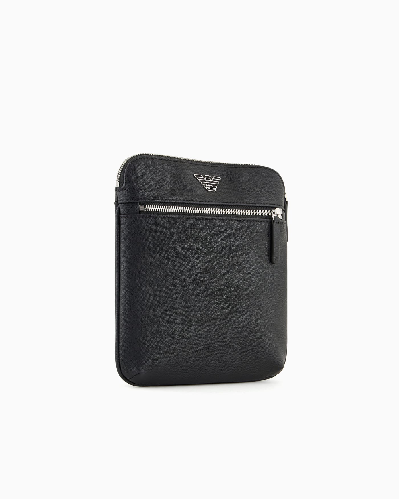 Ultra-flat saffiano shoulder bag man