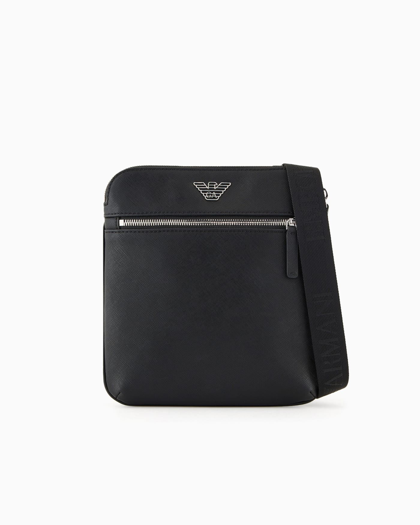 Ultra-flat saffiano shoulder bag man