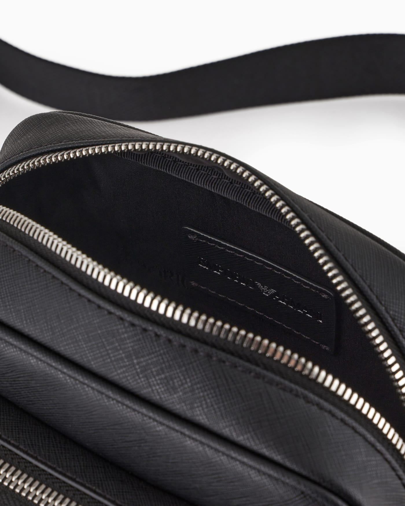 Saffiano leather shoulder bag man