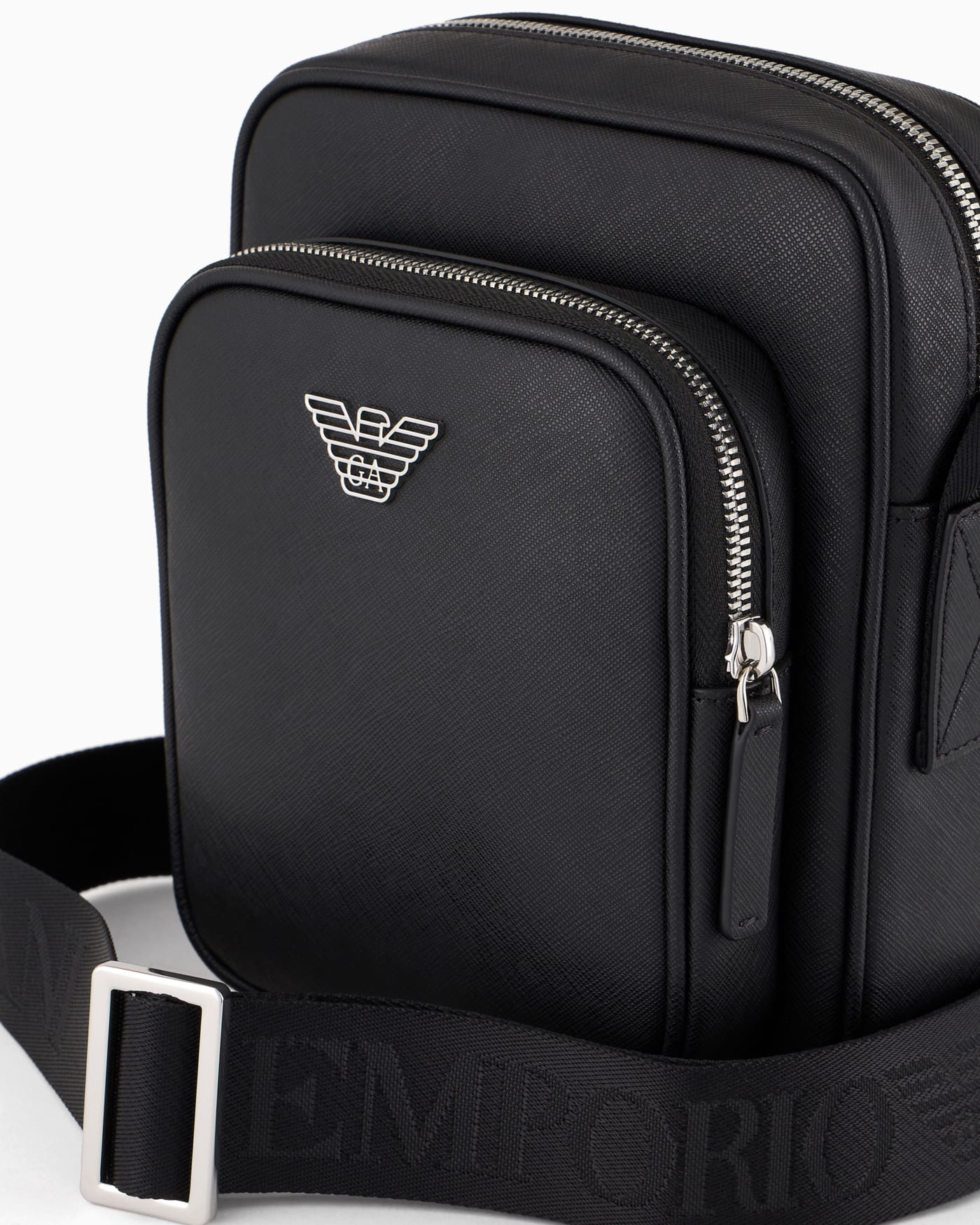 Saffiano leather shoulder bag man