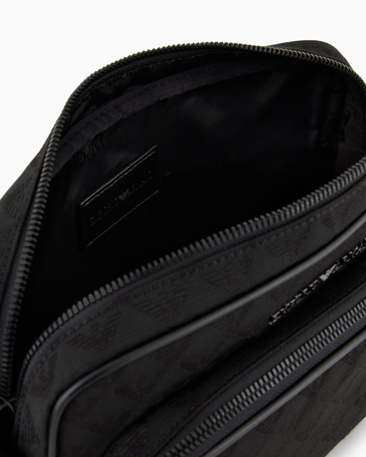 Shoulder bag jacquard eagle motif for man