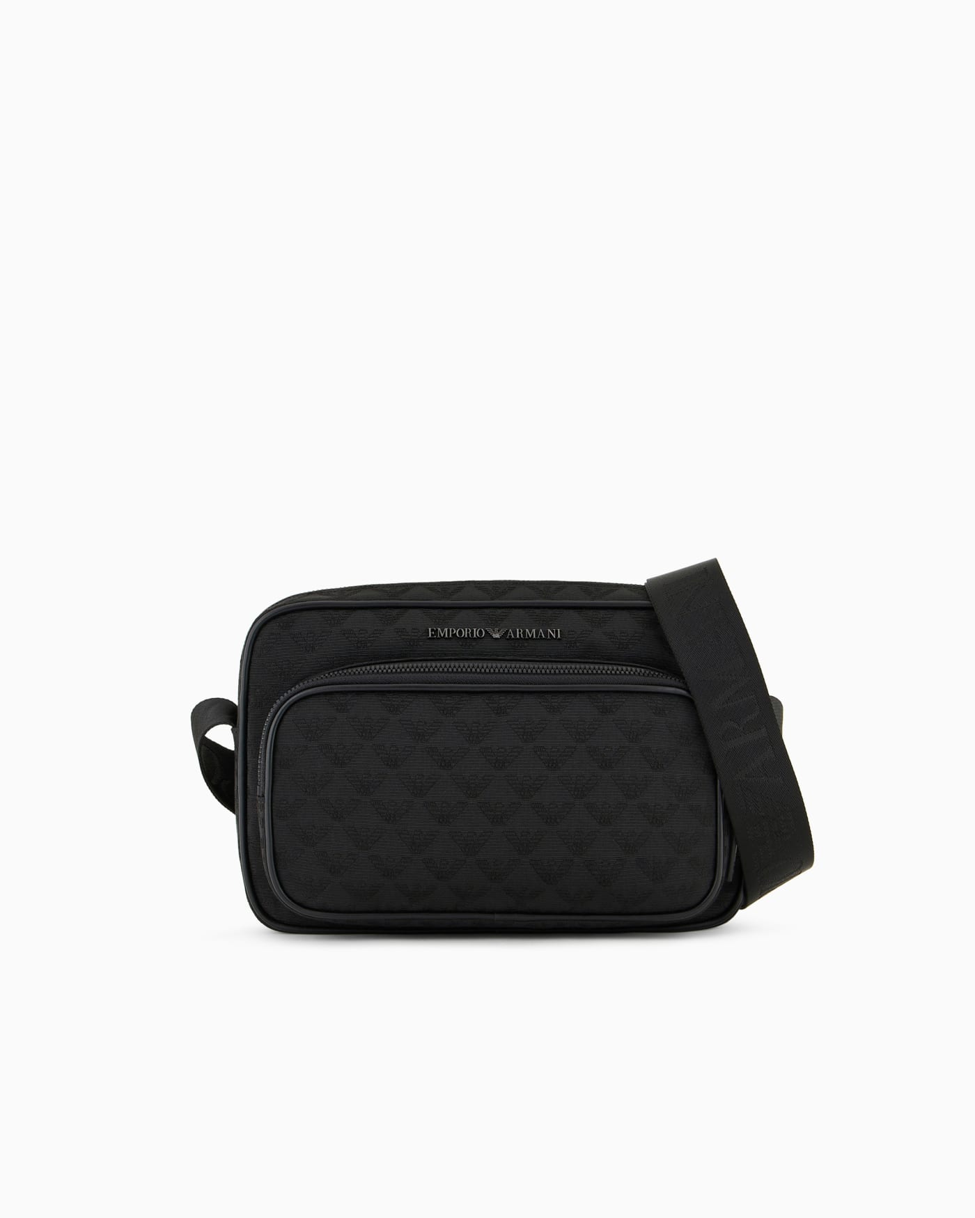 Shoulder bag jacquard eagle motif for man