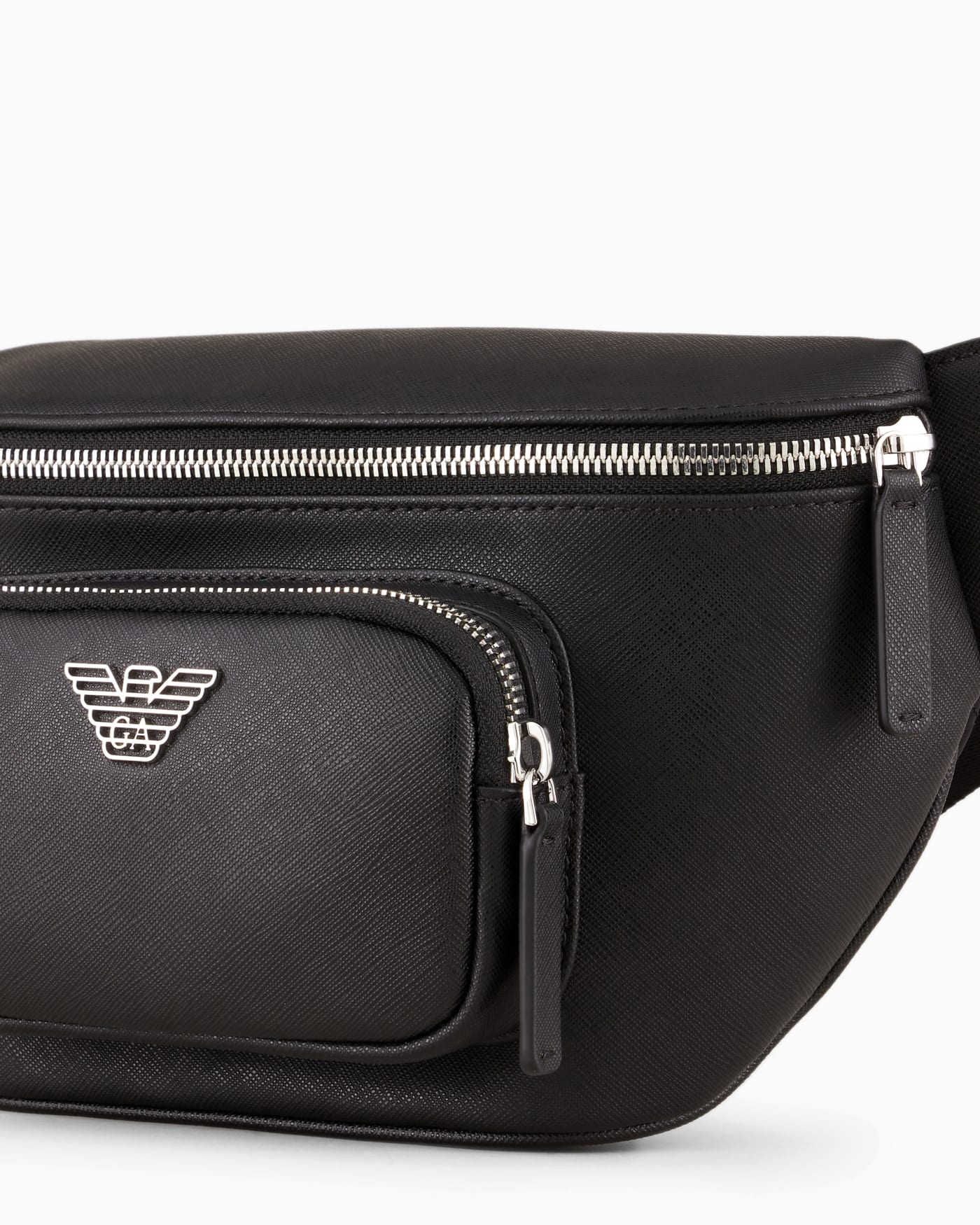 Regenerated saffiano leather belt bag man