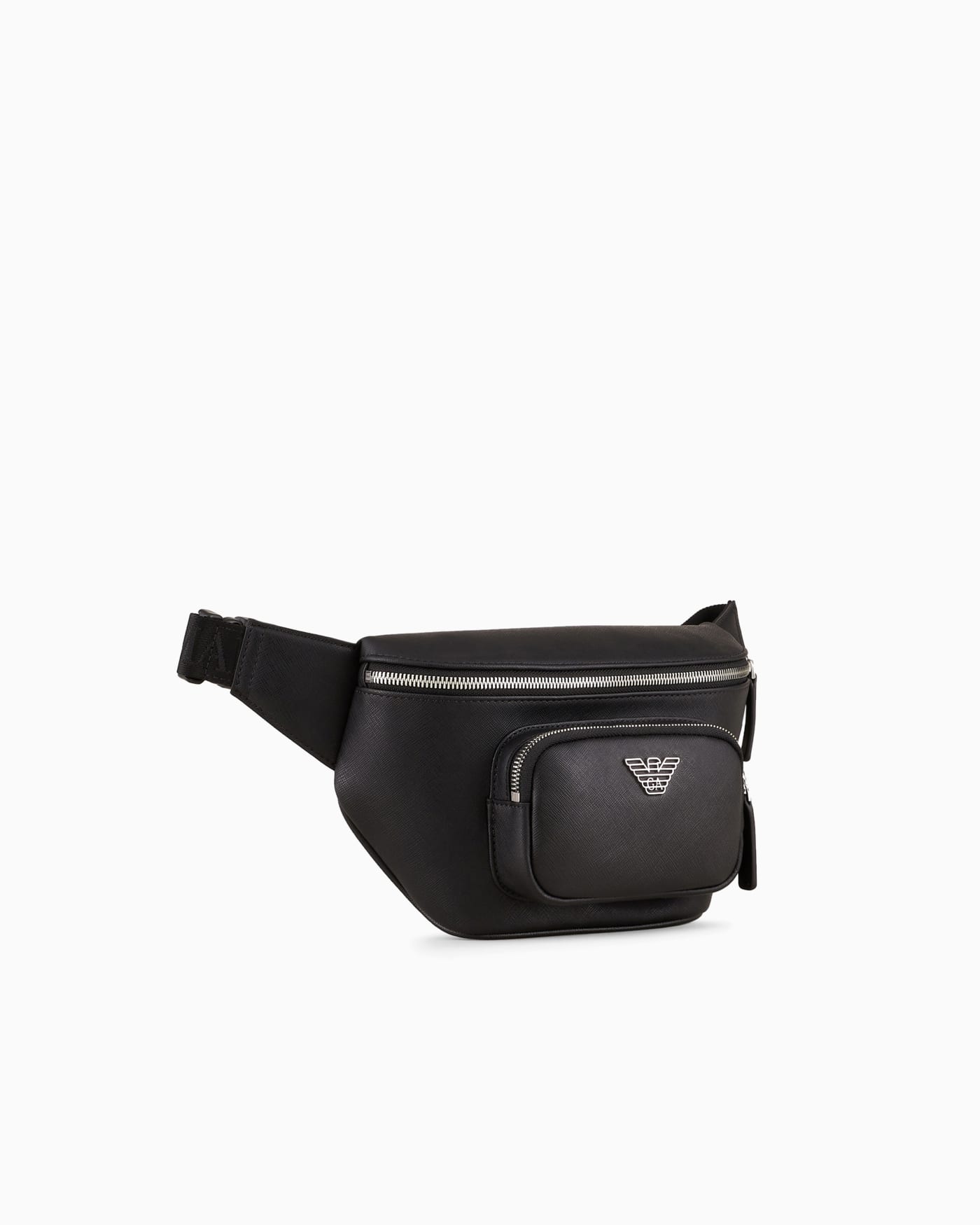 Regenerated saffiano leather belt bag man