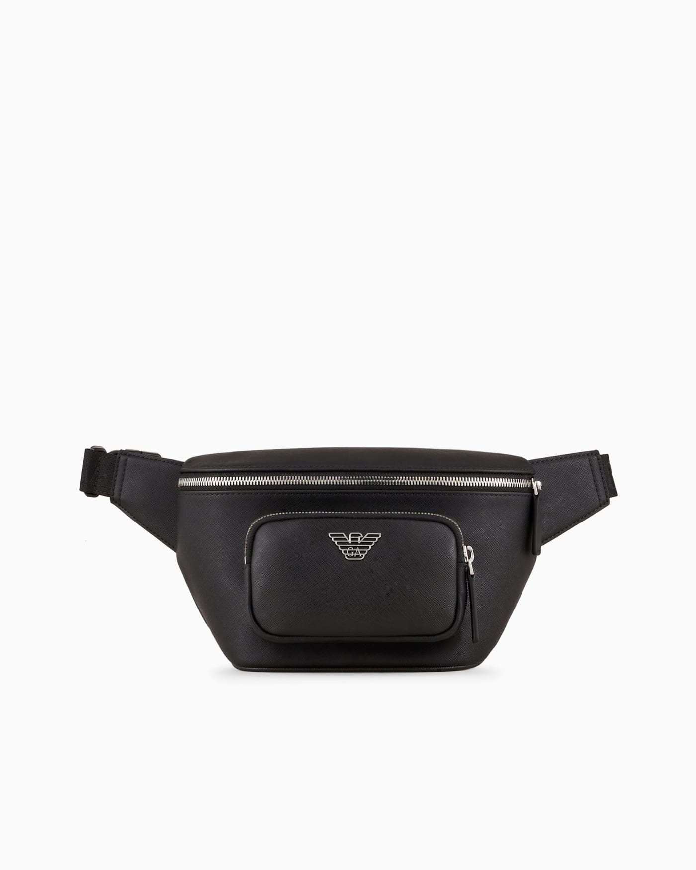 Regenerated saffiano leather belt bag man
