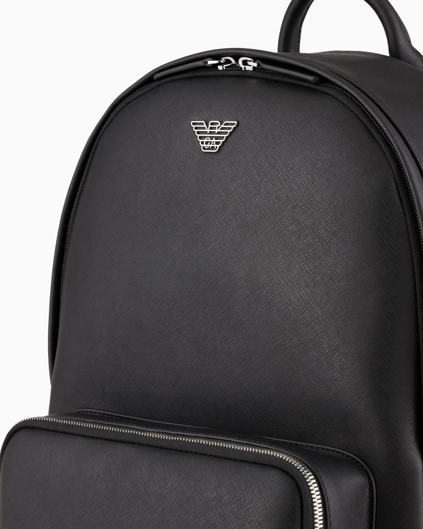 Regenerated saffiano leather backpack man