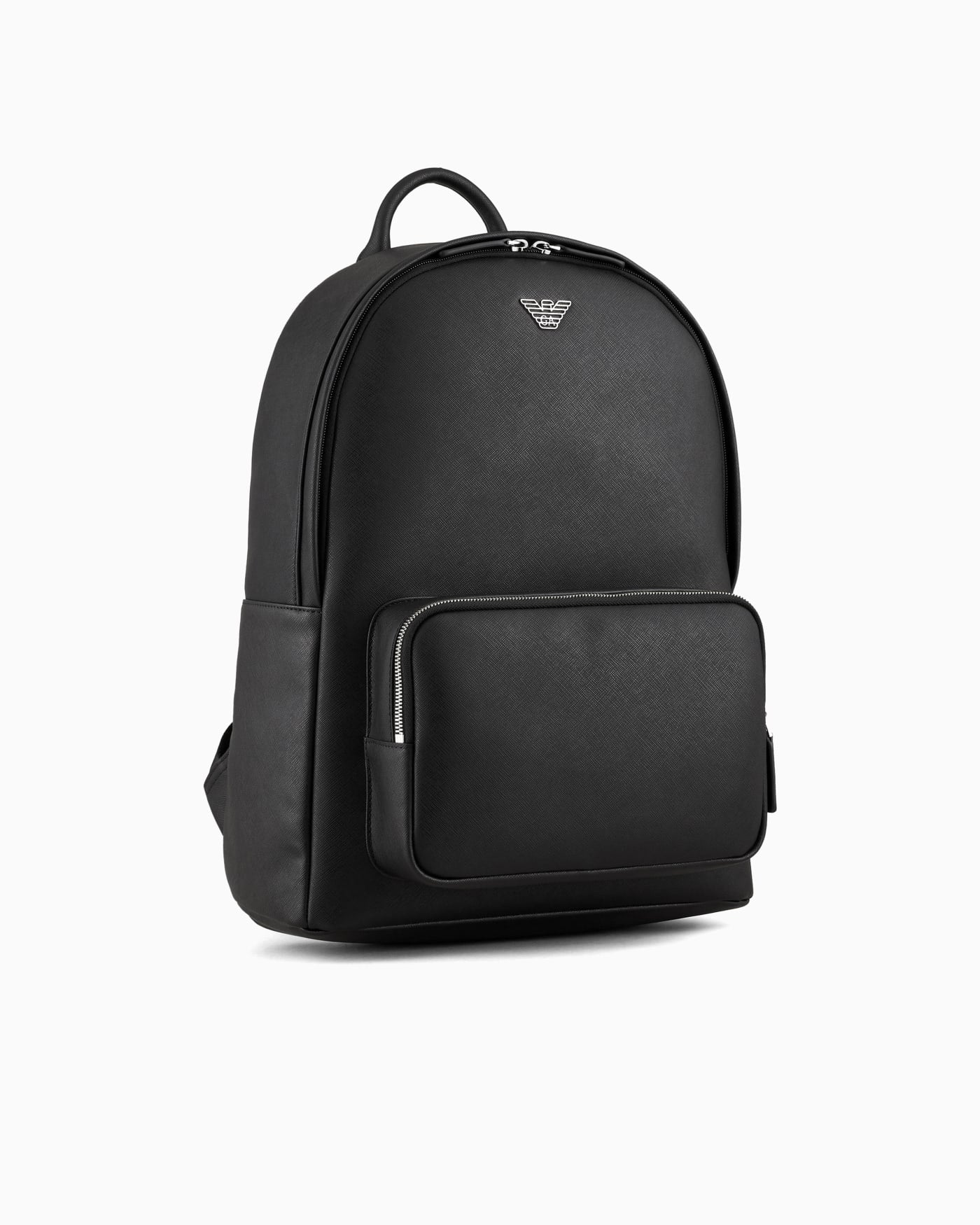 Regenerated saffiano leather backpack man