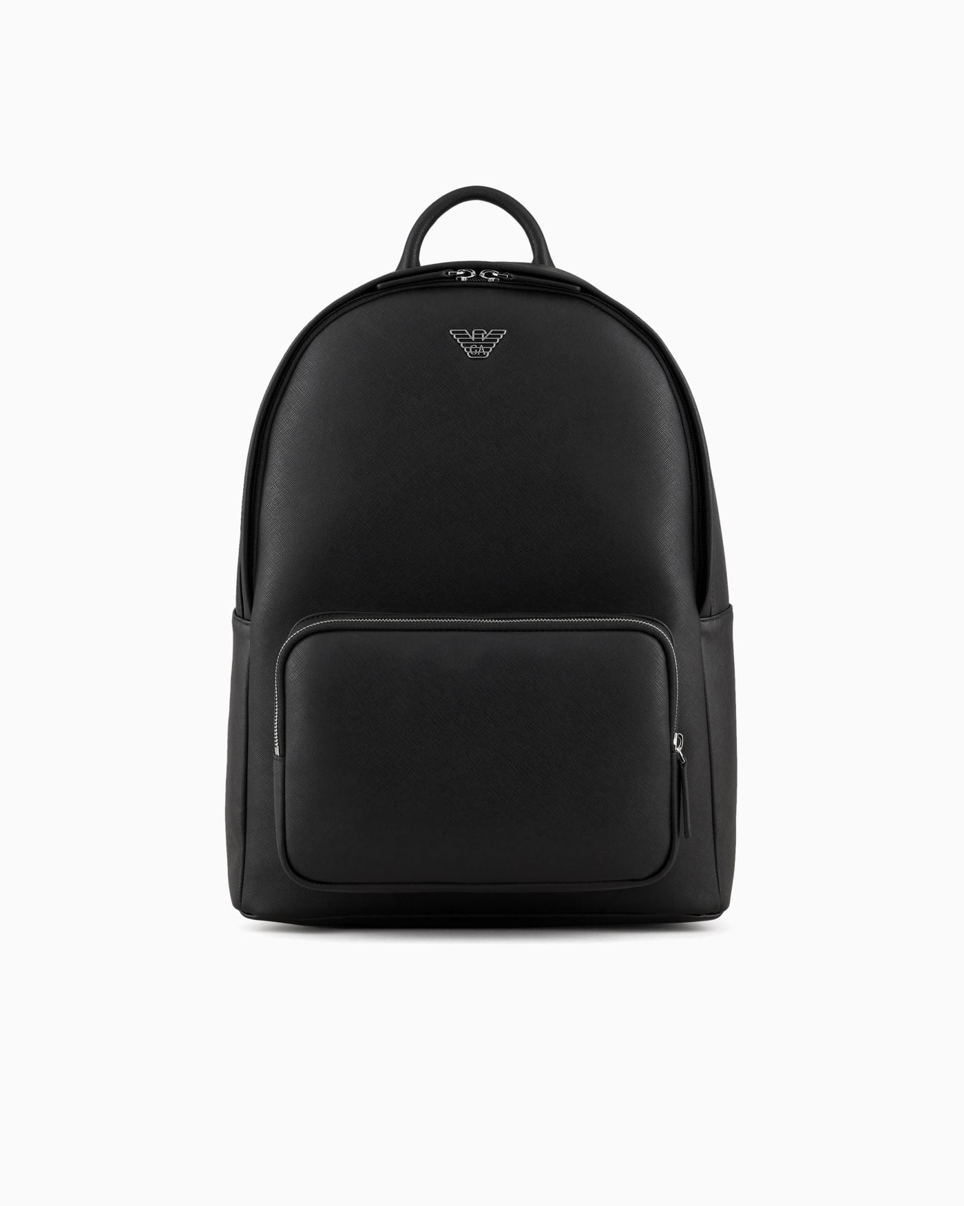 Regenerated saffiano leather backpack man