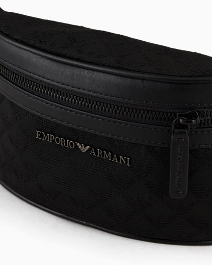 Quilted jacquard belt bag man