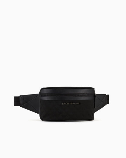 Quilted jacquard belt bag man