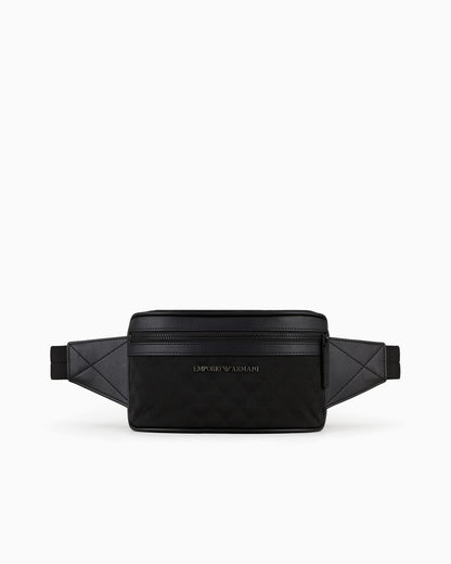 Quilted jacquard belt bag man