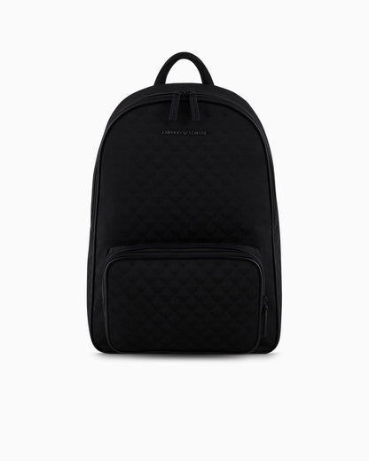 Jacquard nylon backpack man