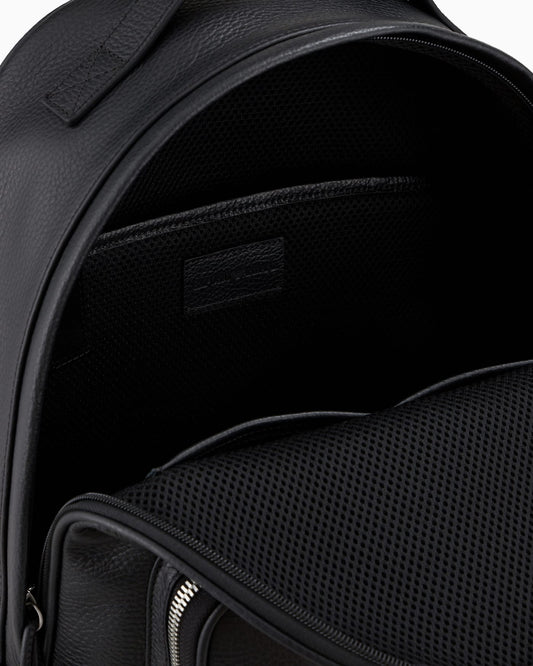 Structured rounded backpack man