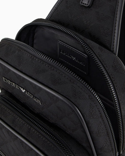 Jacquard one-shoulder backpack man