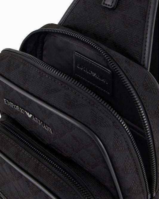 Jacquard one-shoulder backpack man