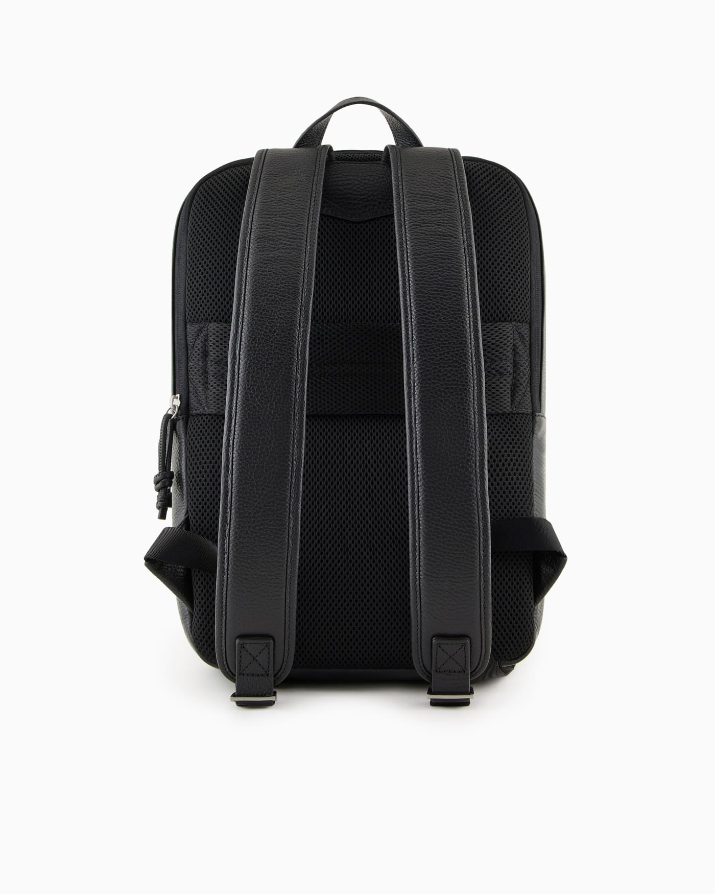 Tumbled leather laptop backpack man