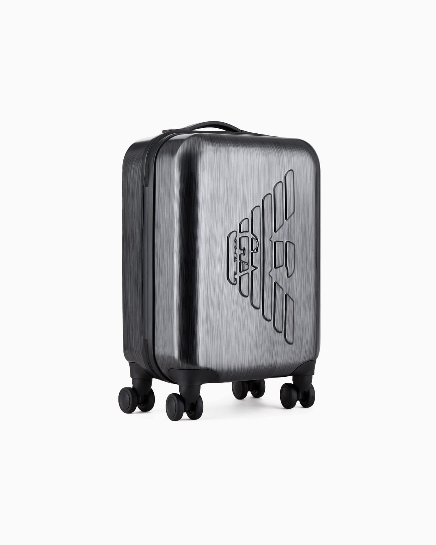 ABS carry-on bag with oversized, embossed eagle