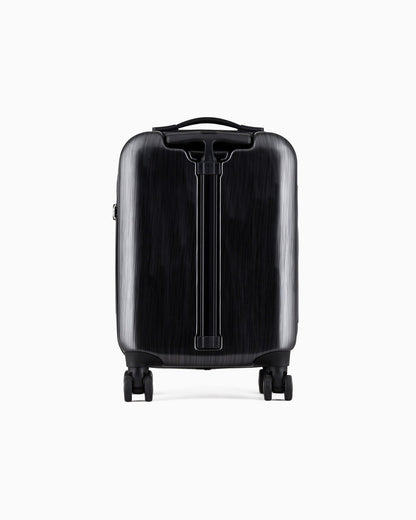 ABS carry-on bag with oversized, embossed eagle