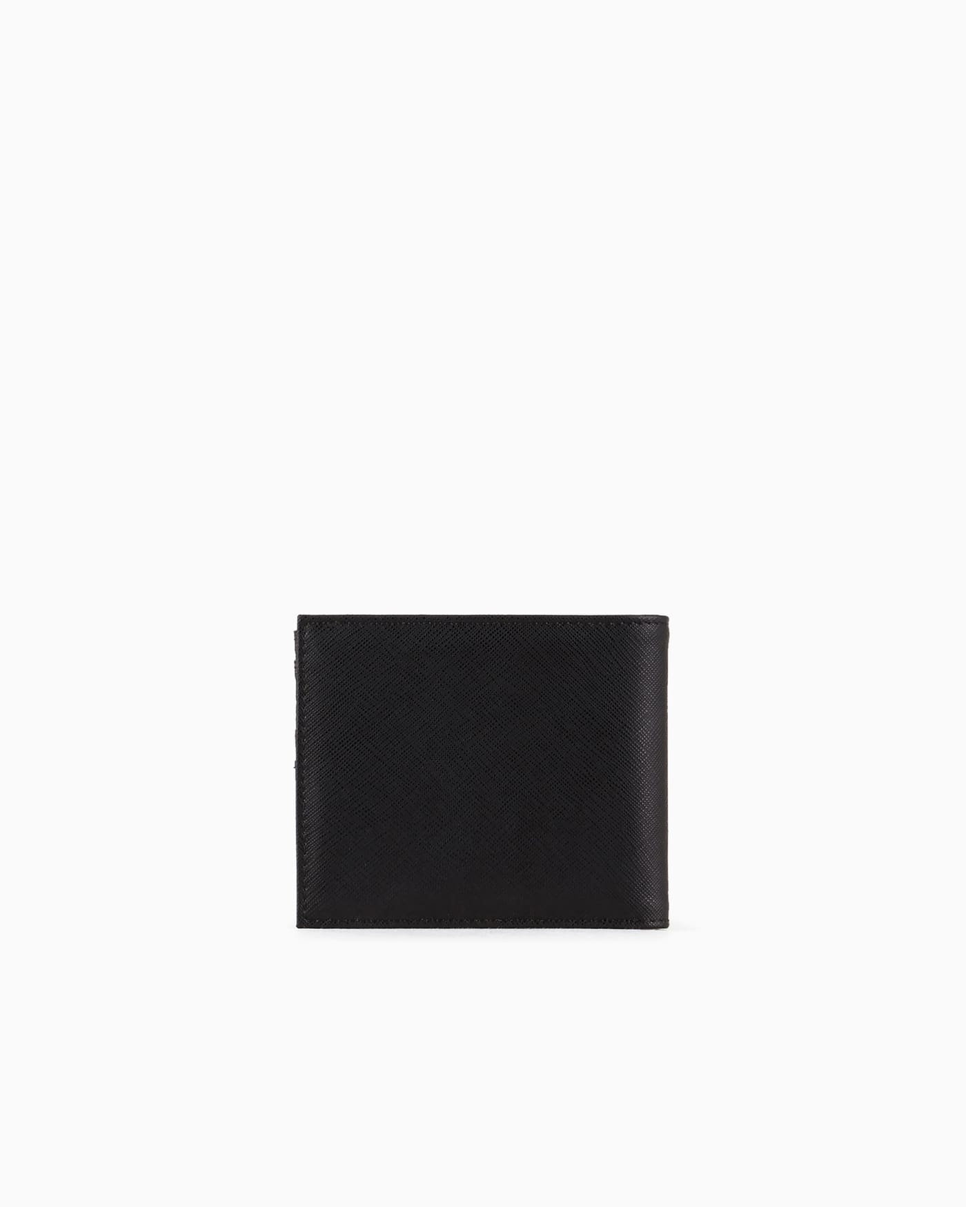 regenerated Saffiano leather wallet with eagle plate