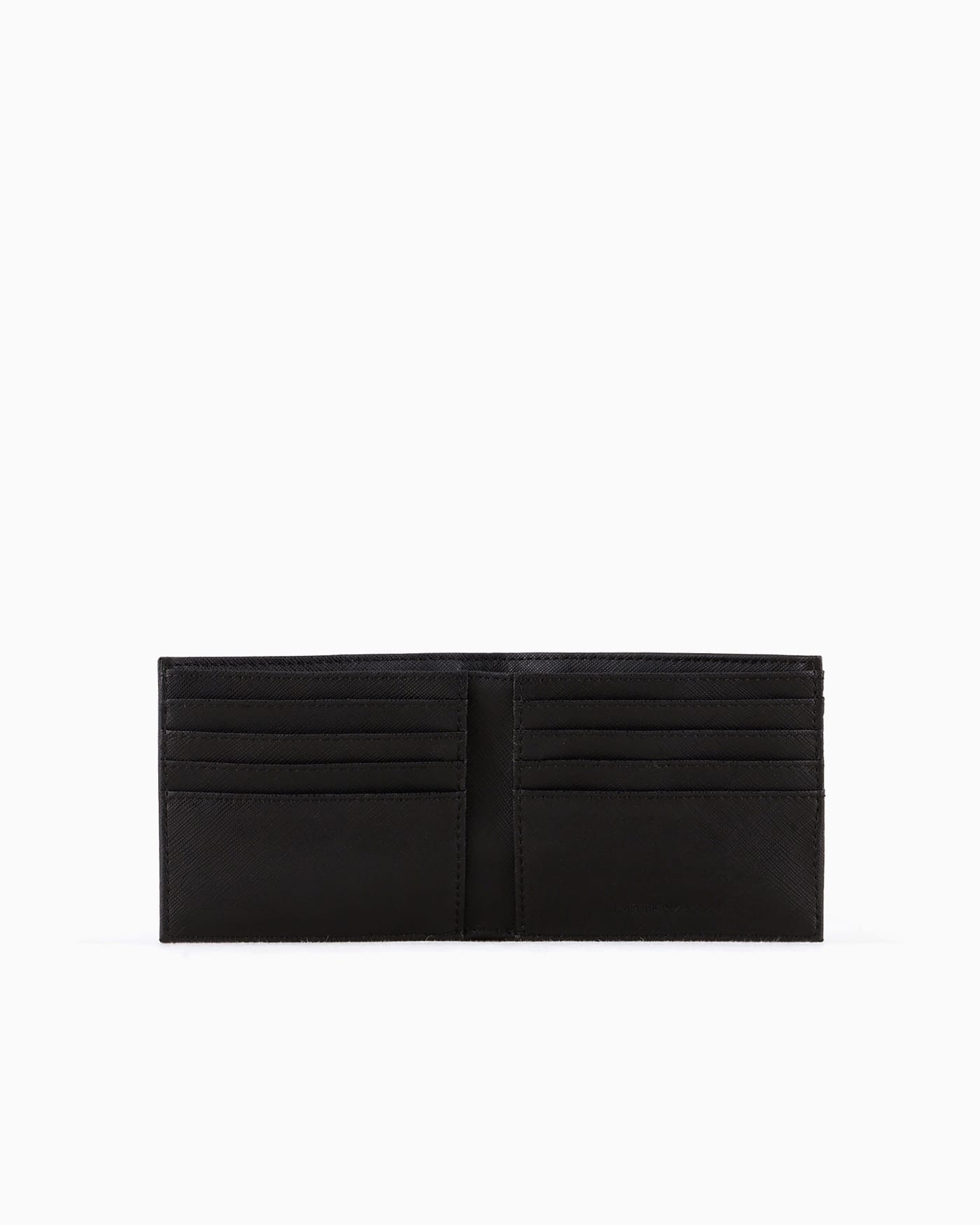 regenerated Saffiano leather wallet with eagle plate