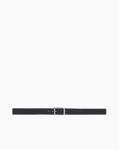 Reversible leather belt with one side in palmellato leather