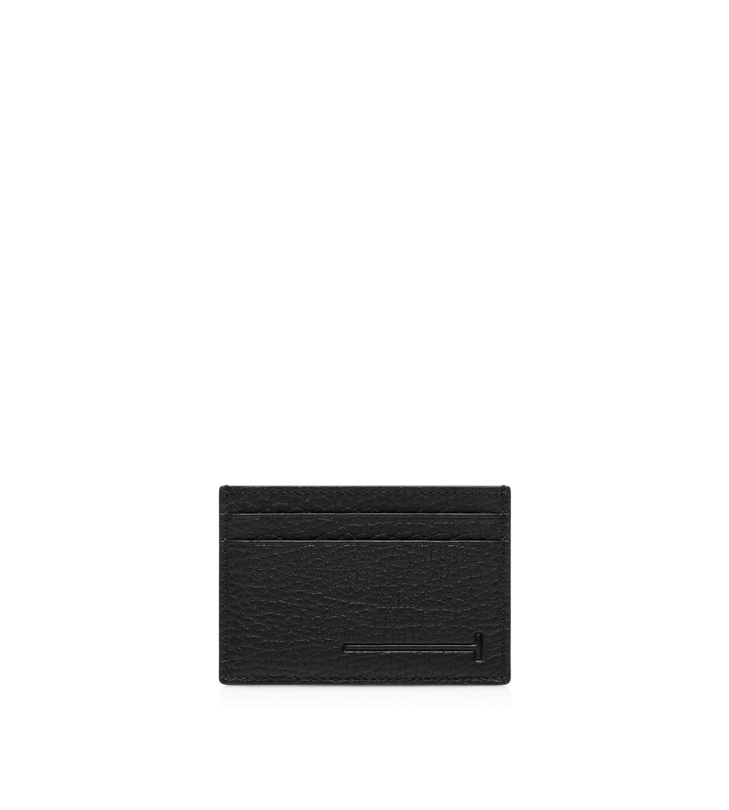 Printed Deer Leather Elongated T Line Classic Card Holder