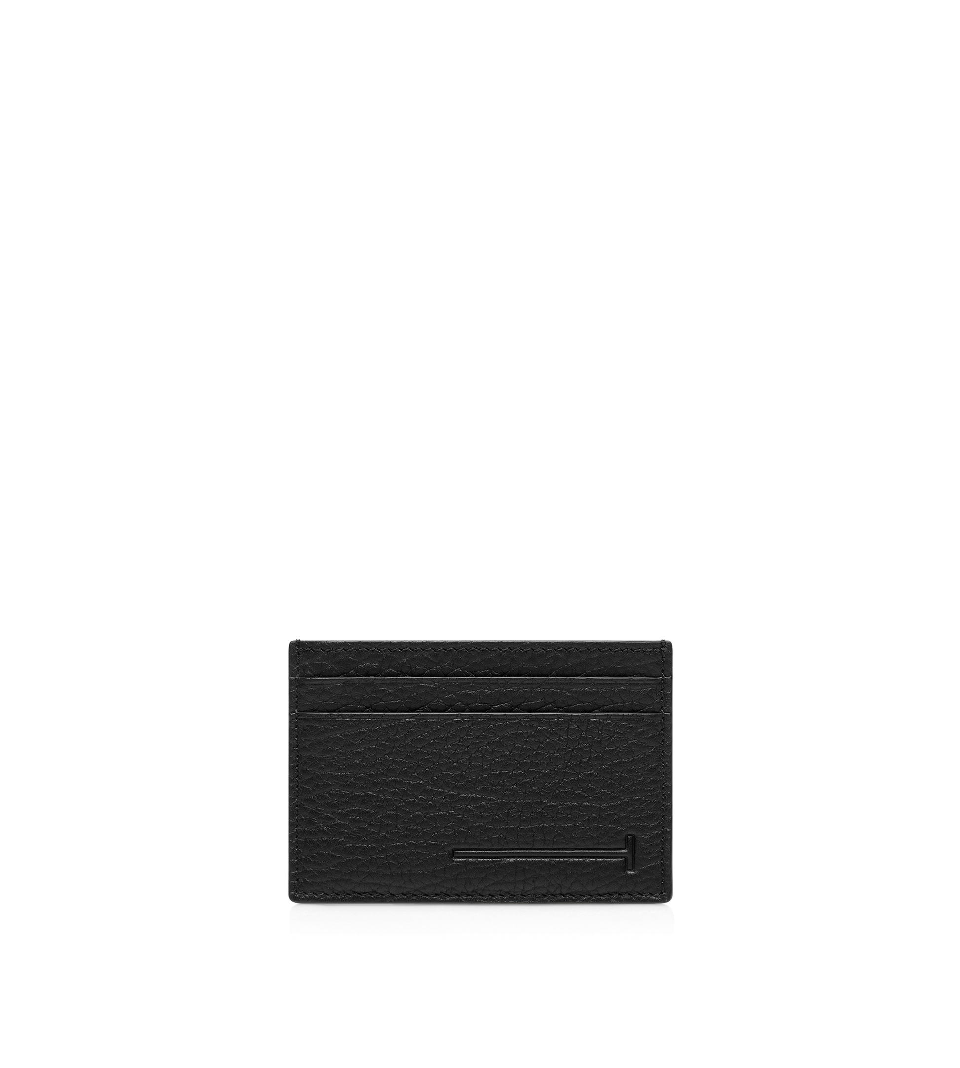 Printed Deer Leather Elongated T Line Classic Card Holder