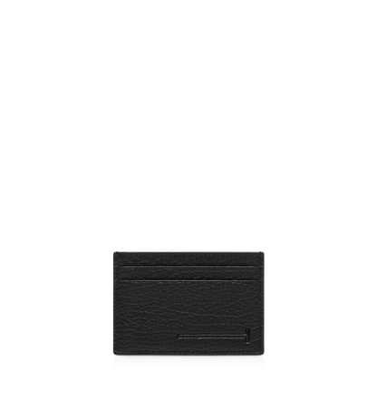 Printed Deer Leather Elongated T Line Classic Card Holder