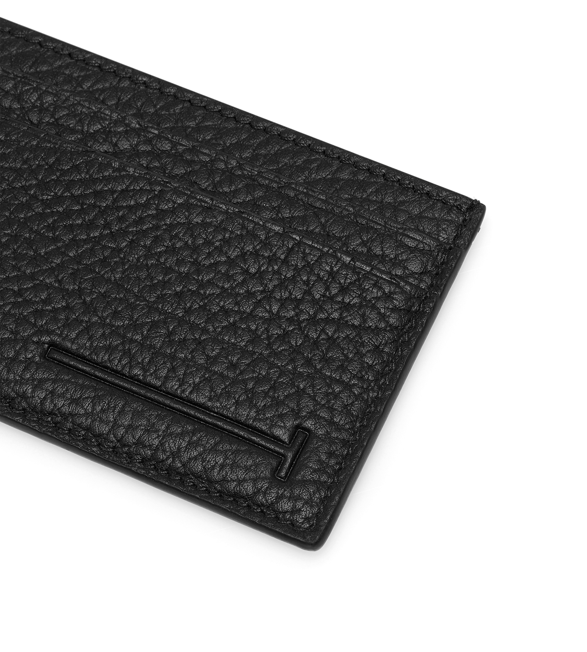 Printed Deer Leather Elongated T Line Classic Card Holder