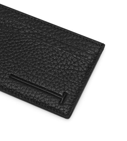 Printed Deer Leather Elongated T Line Classic Card Holder