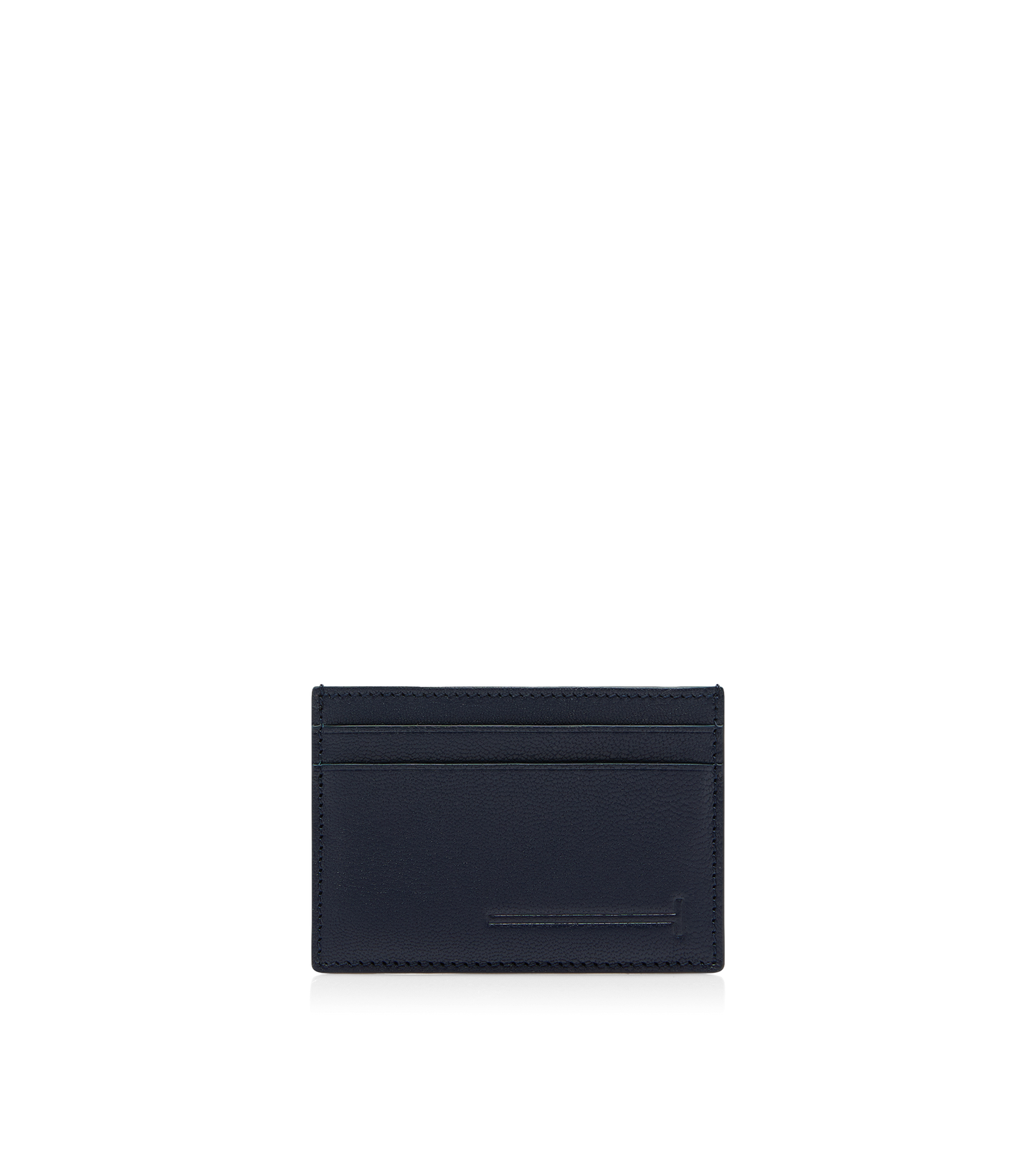 Supple Grain Leather Elongated T Line Classic Card Holder