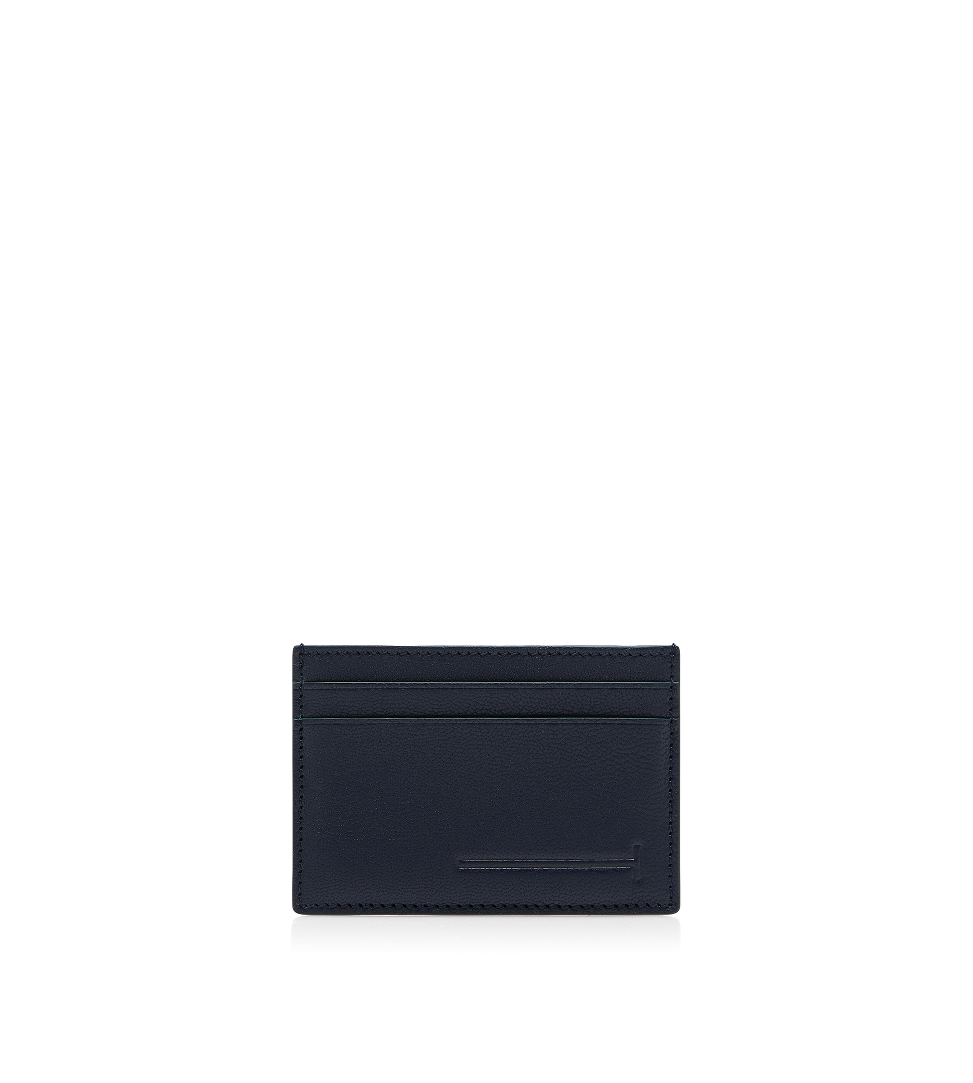Supple Grain Leather Elongated T Line Classic Card Holder