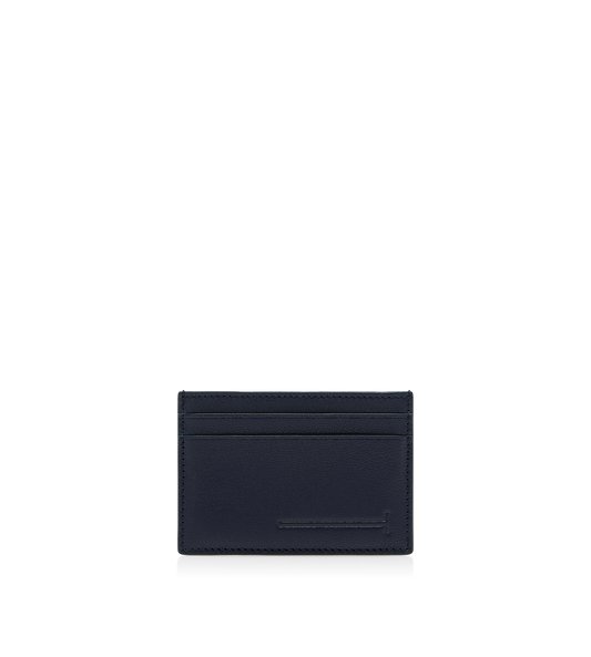 Supple Grain Leather Elongated T Line Classic Card Holder