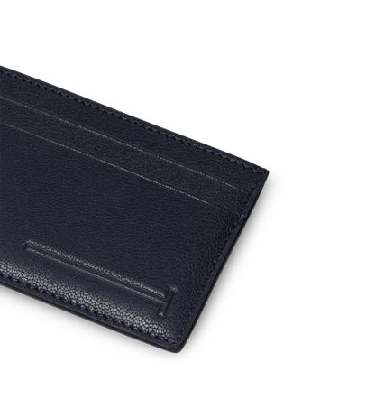 Supple Grain Leather Elongated T Line Classic Card Holder