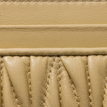 Matelassé nappa leather card holder