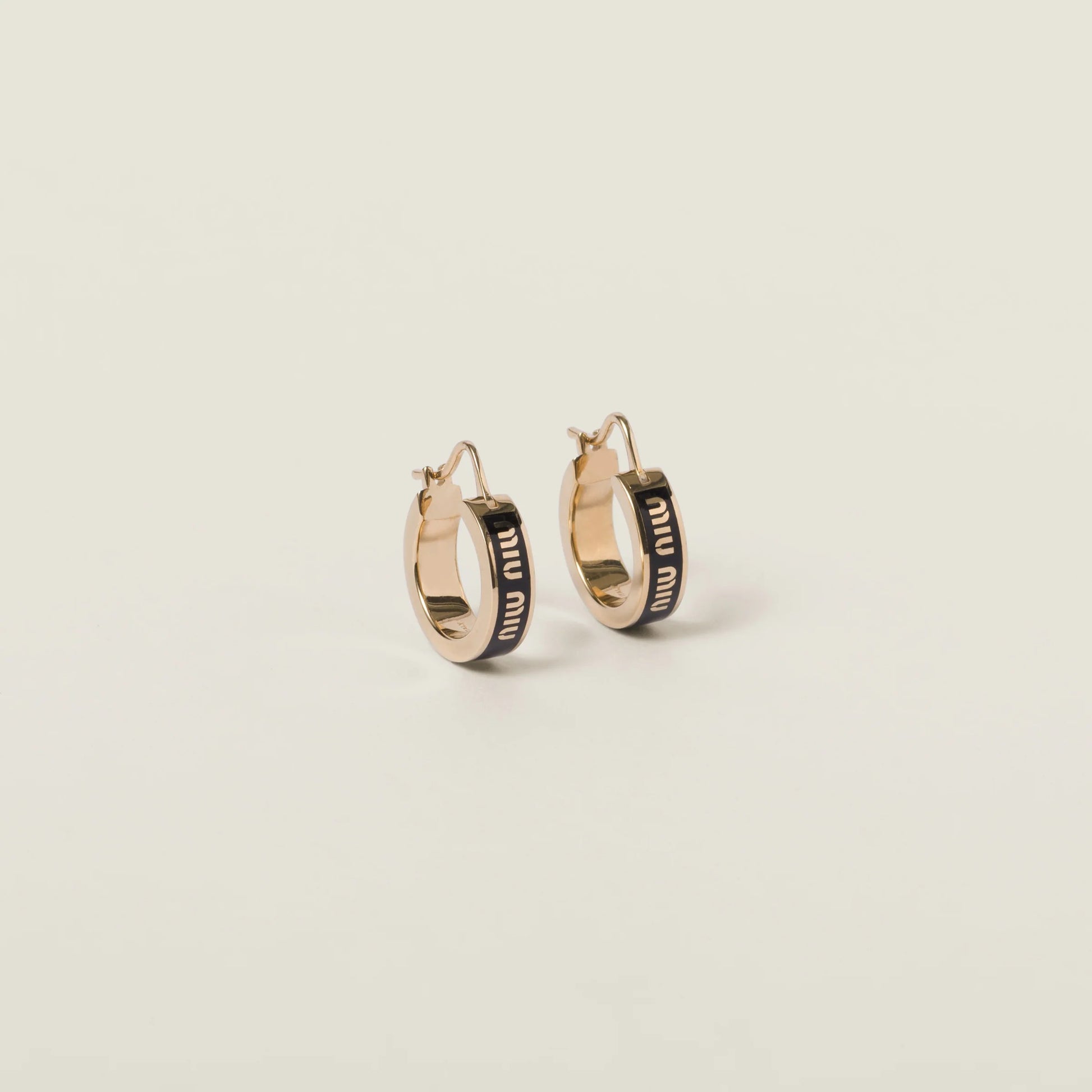 Enameled metal earrings