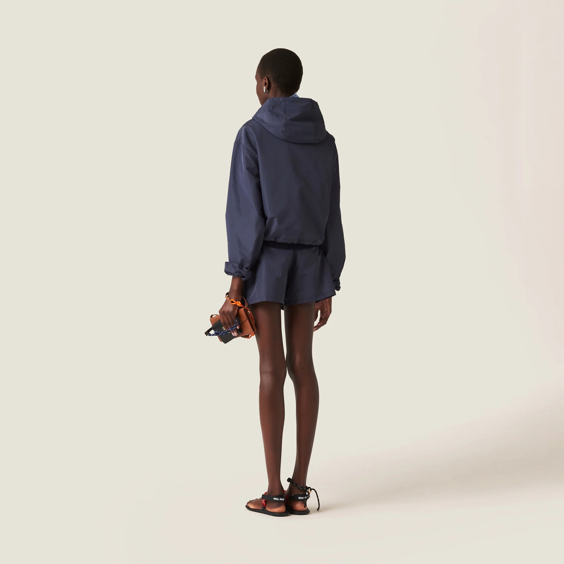 Technical fabric blouson jacket