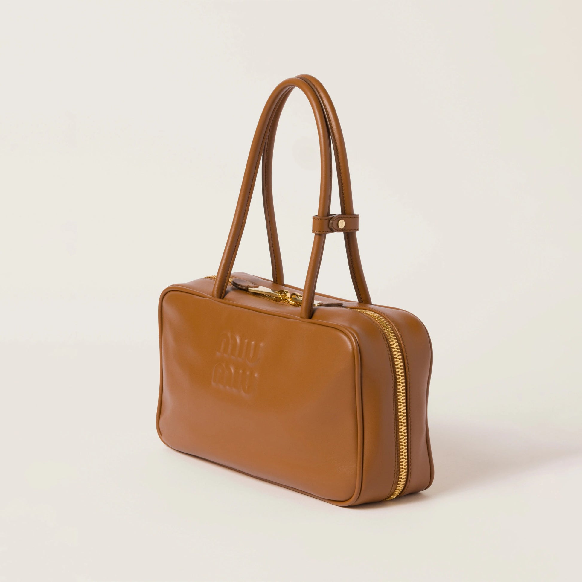 Beau leather top-handle bag
