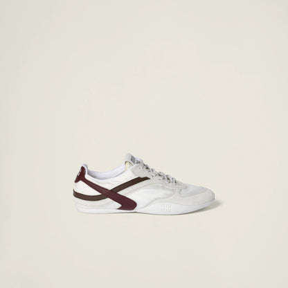 Gymnasium technical fabric and suede sneakers