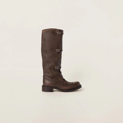 Leather boots