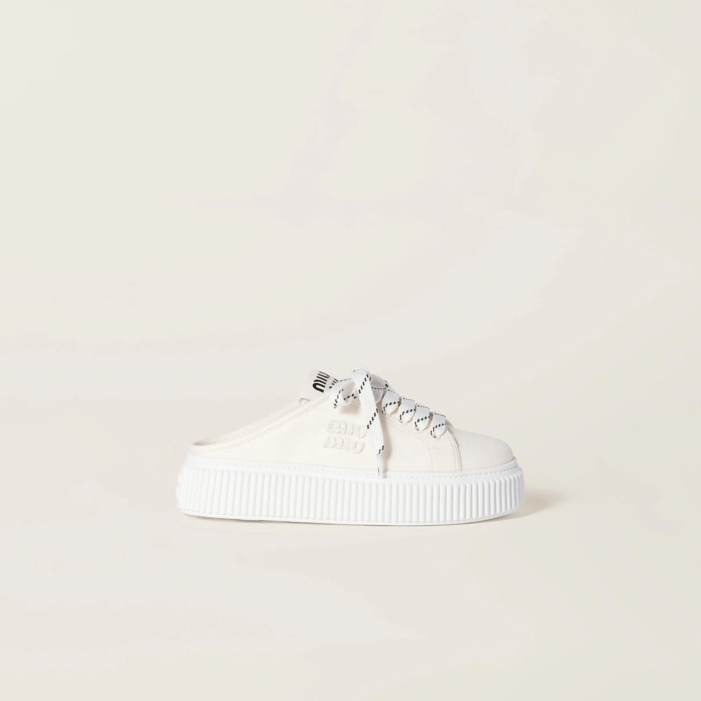 Denim sneaker mules