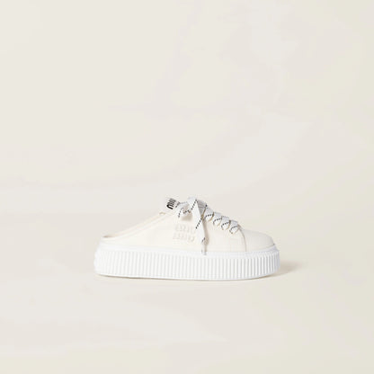 Denim sneaker mules