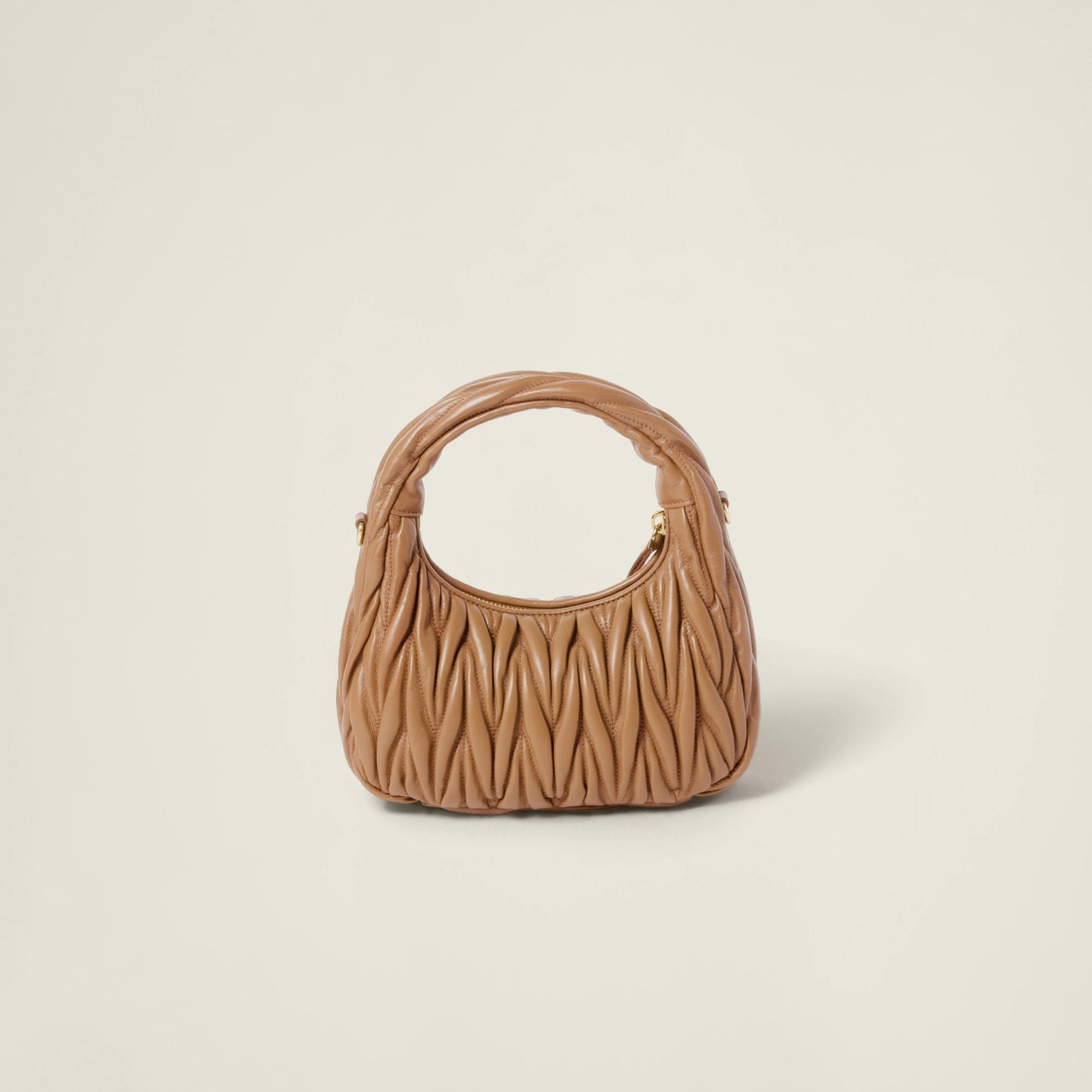 Wander matelassé nappa leather hobo bag