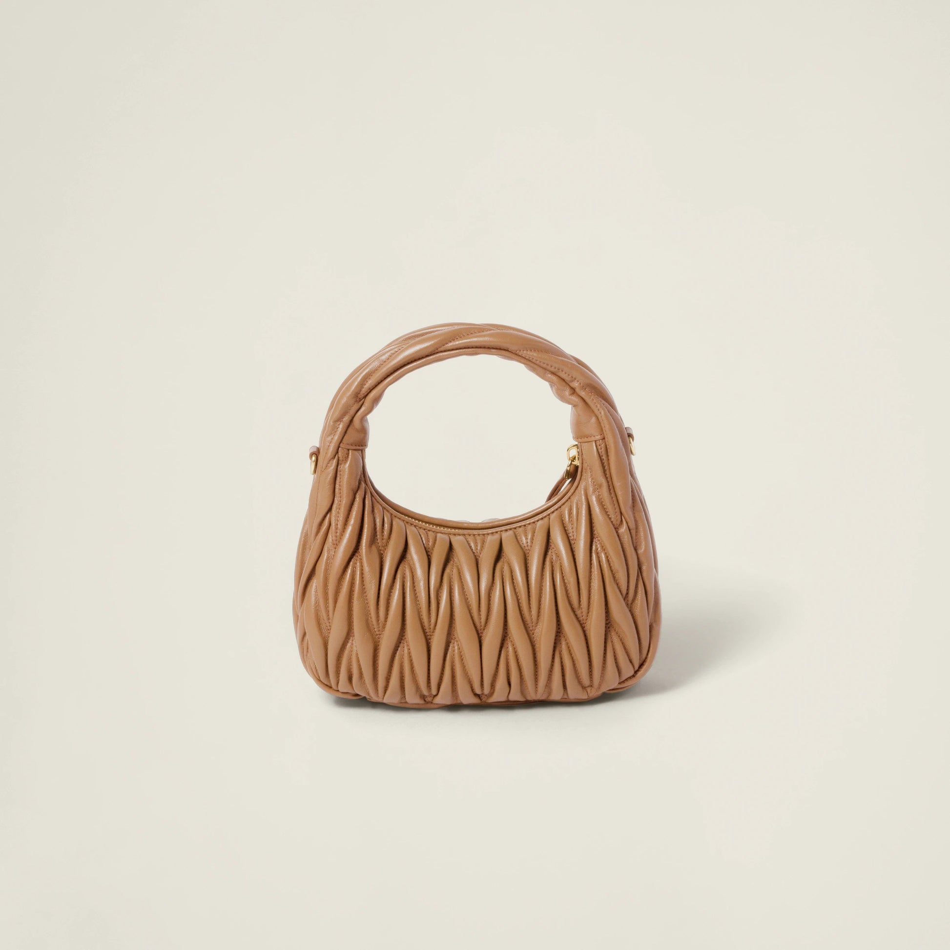Wander matelassé nappa leather hobo bag