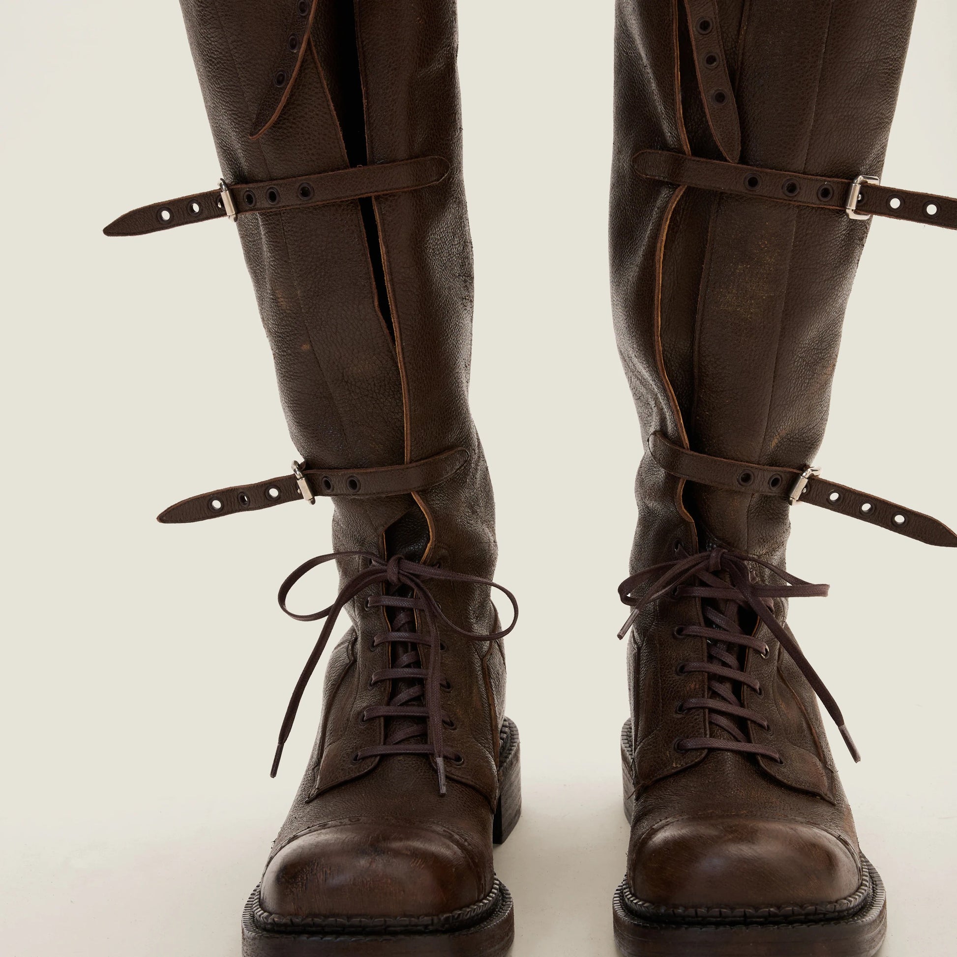 Leather boots